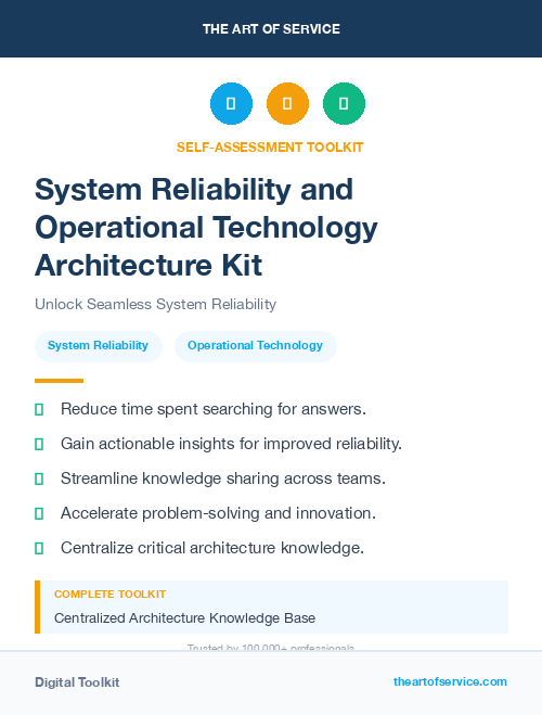 System Reliability and Operational Technology Architecture Kit