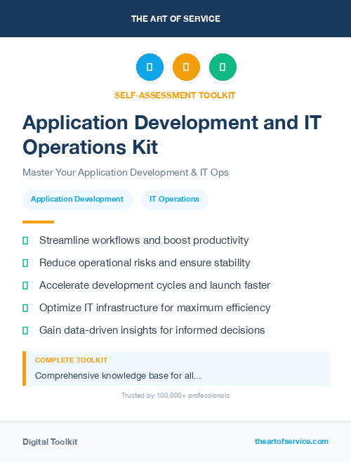 Application Development and IT Operations Kit