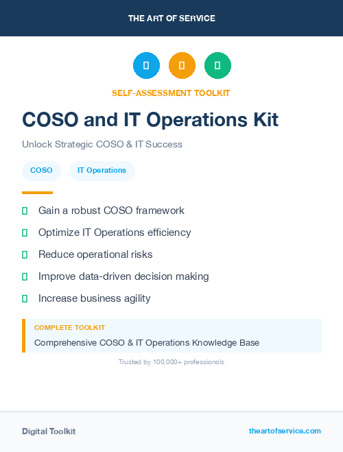 COSO and IT Operations Kit
