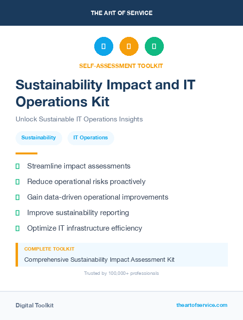 Sustainability Impact and IT Operations Kit