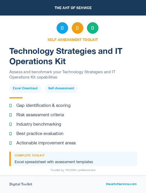 Technology Strategies and IT Operations Kit