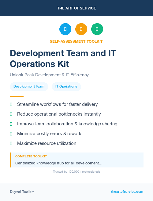 Development Team and IT Operations Kit