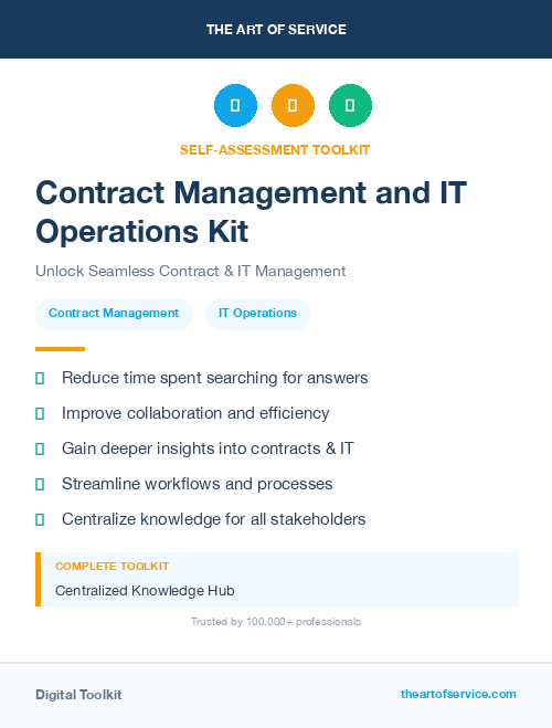 Contract Management and IT Operations Kit