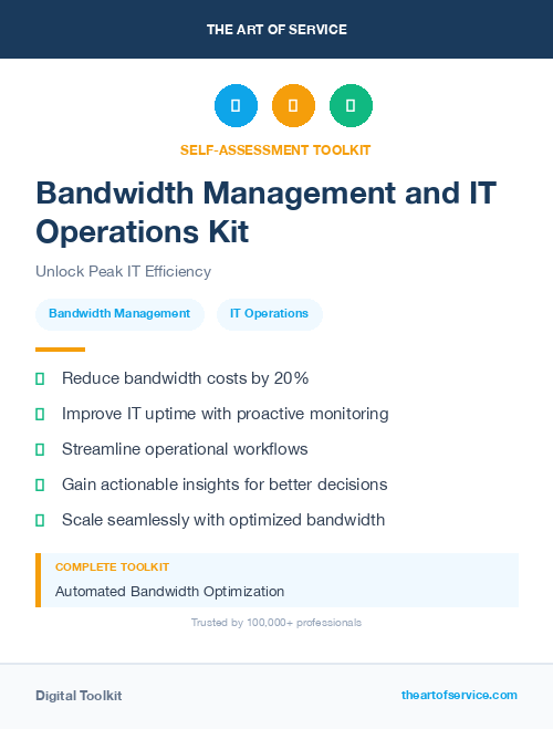 Bandwidth Management and IT Operations Kit