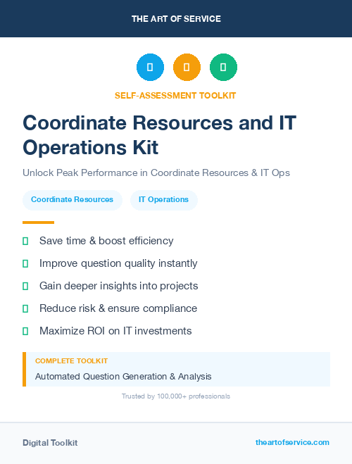 Coordinate Resources and IT Operations Kit
