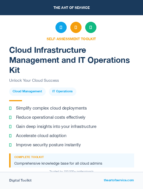 Cloud Infrastructure Management and IT Operations Kit