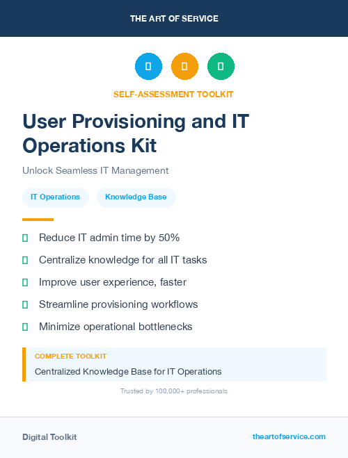 User Provisioning and IT Operations Kit