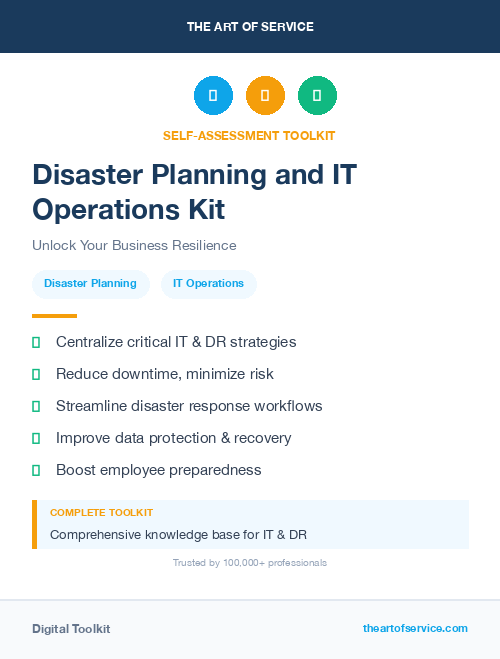 Disaster Planning and IT Operations Kit
