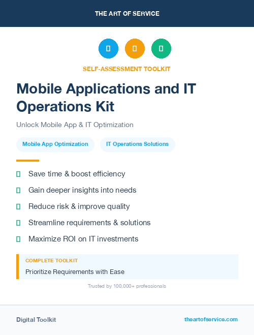 Mobile Applications and IT Operations Kit