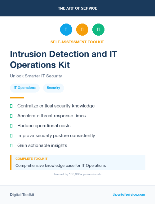 Intrusion Detection and IT Operations Kit