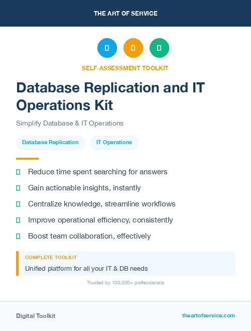 Database Replication and IT Operations Kit
