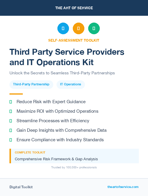 Third Party Service Providers and IT Operations Kit