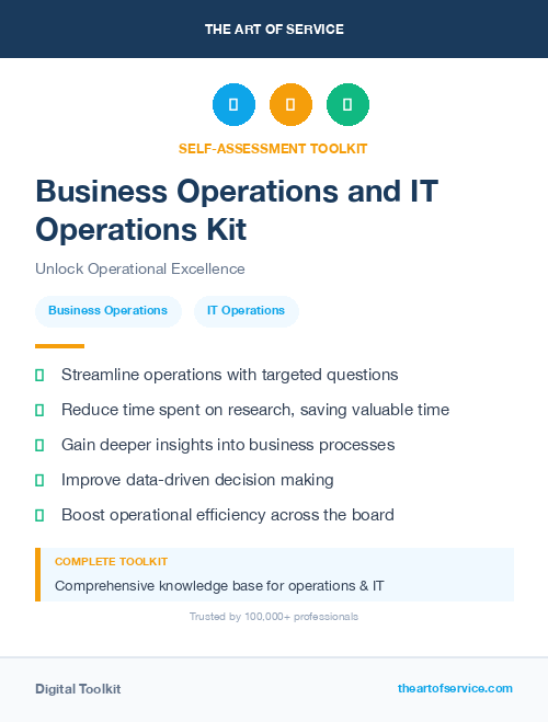 Business Operations and IT Operations Kit