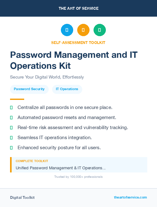 Password Management and IT Operations Kit