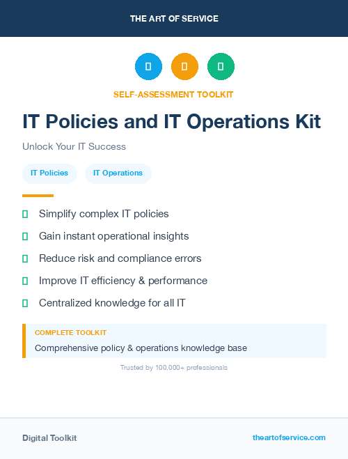 IT Policies and IT Operations Kit