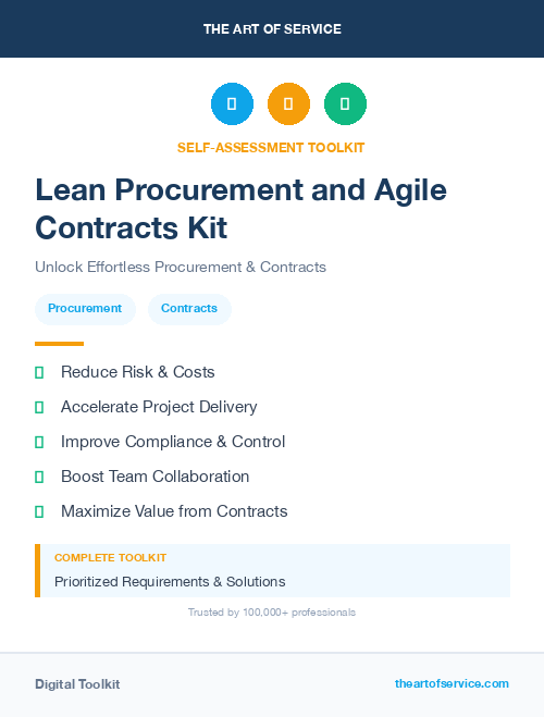 Lean Procurement and Agile Contracts Kit
