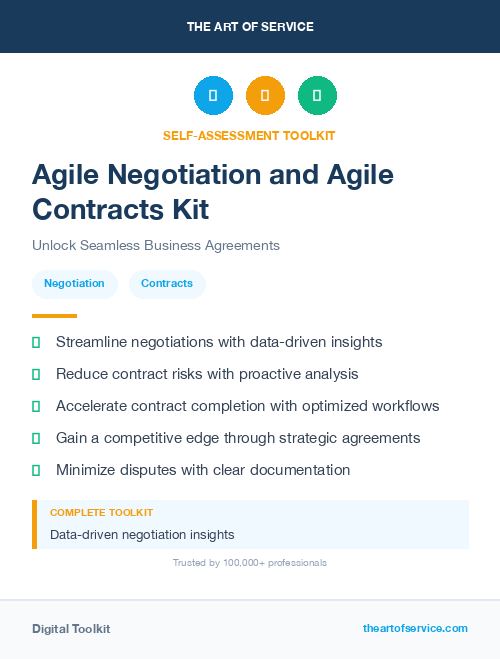 Agile Negotiation and Agile Contracts Kit