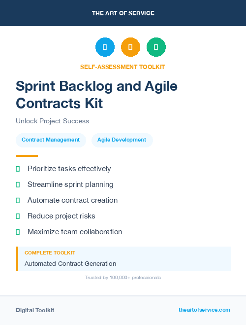 Sprint Backlog and Agile Contracts Kit