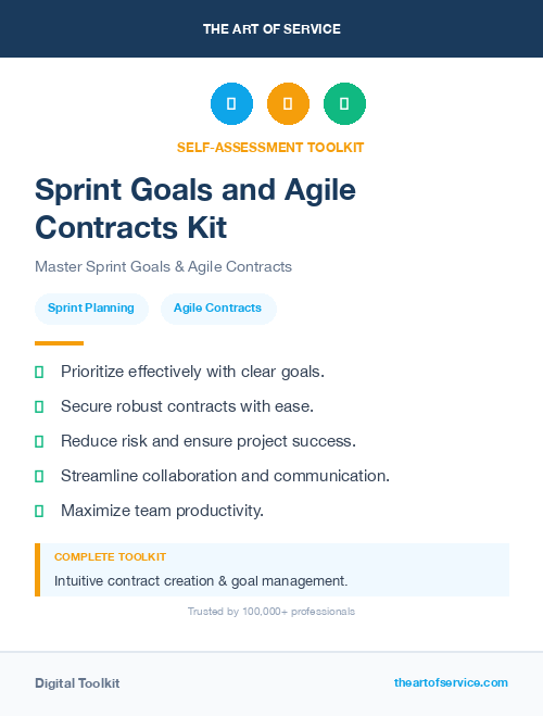 Sprint Goals and Agile Contracts Kit