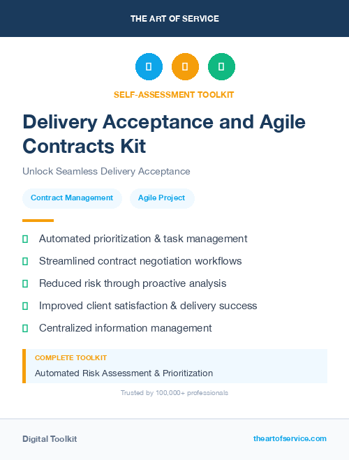 Delivery Acceptance and Agile Contracts Kit