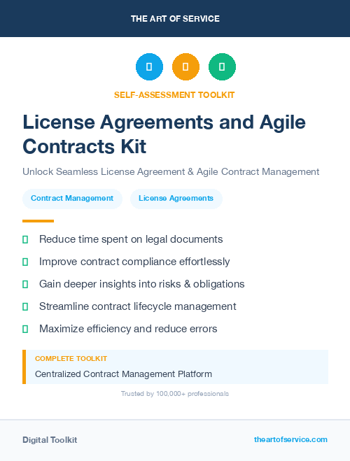 License Agreements and Agile Contracts Kit