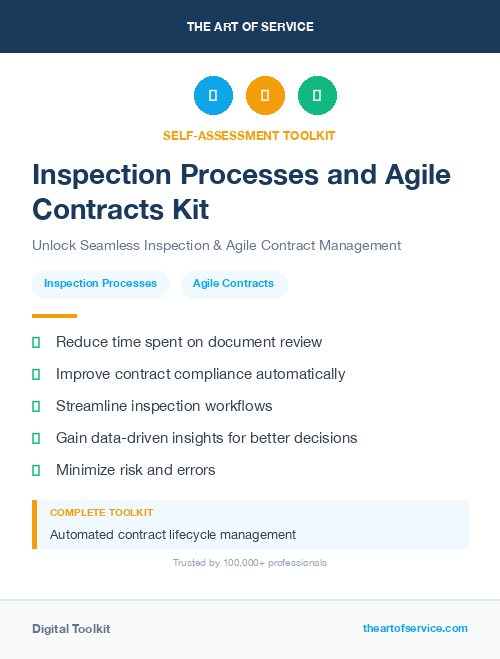 Inspection Processes and Agile Contracts Kit