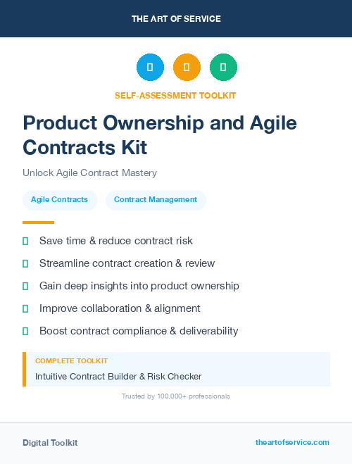 Product Ownership and Agile Contracts Kit