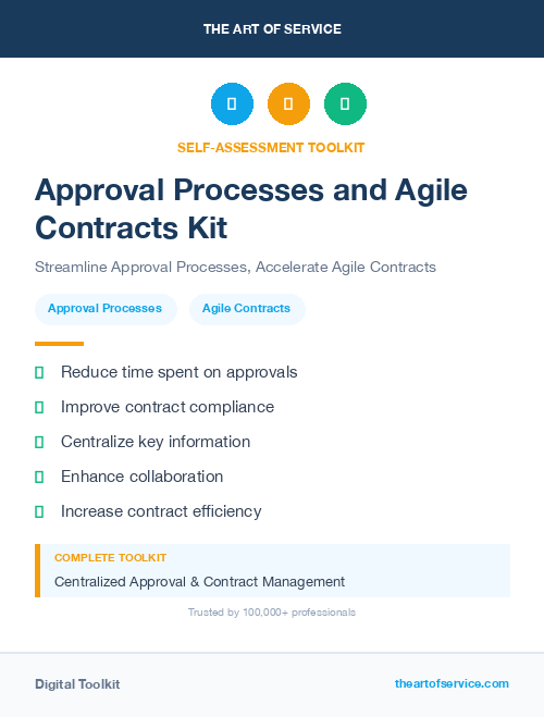Approval Processes and Agile Contracts Kit