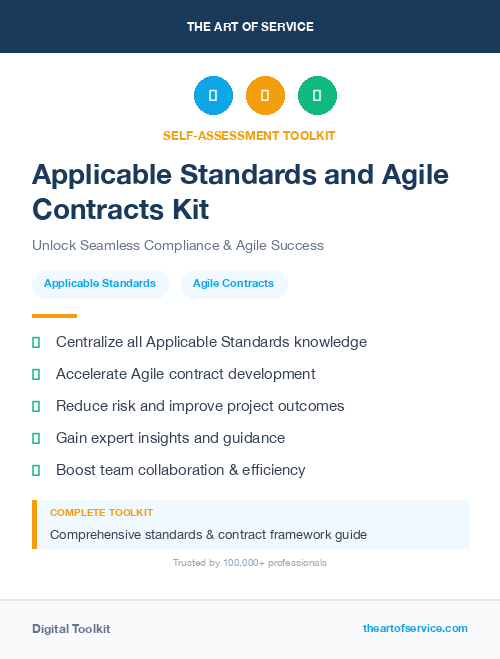Applicable Standards and Agile Contracts Kit