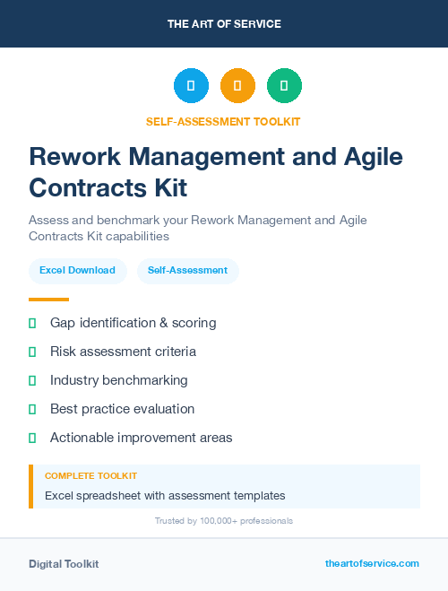 Rework Management and Agile Contracts Kit