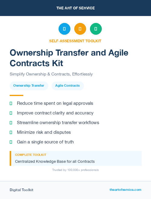 Ownership Transfer and Agile Contracts Kit
