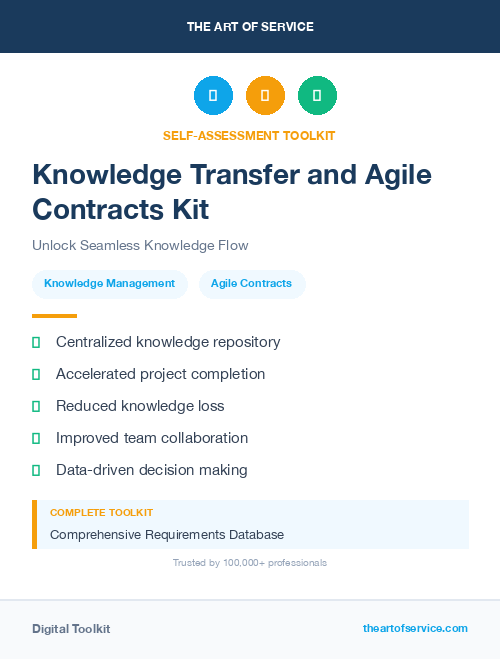 Knowledge Transfer and Agile Contracts Kit