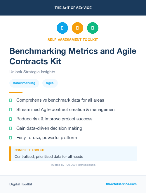 Benchmarking Metrics and Agile Contracts Kit