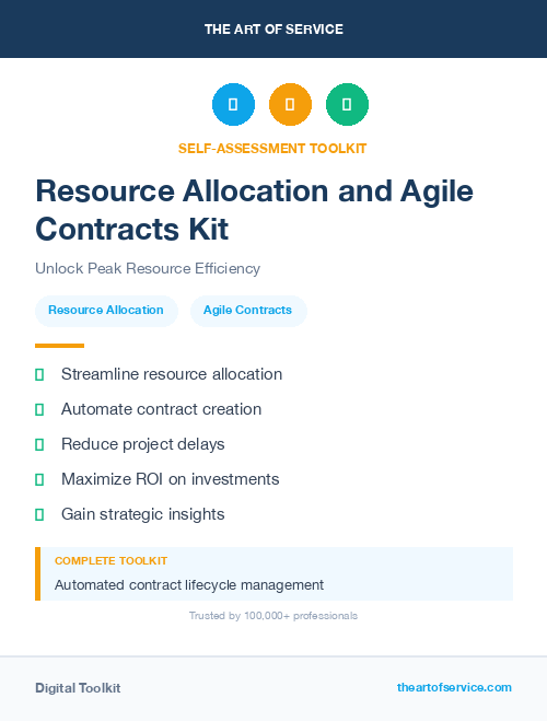 Resource Allocation and Agile Contracts Kit