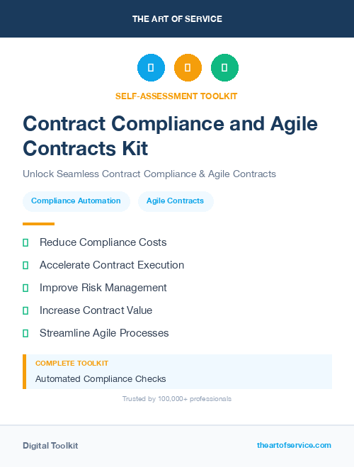 Contract Compliance and Agile Contracts Kit