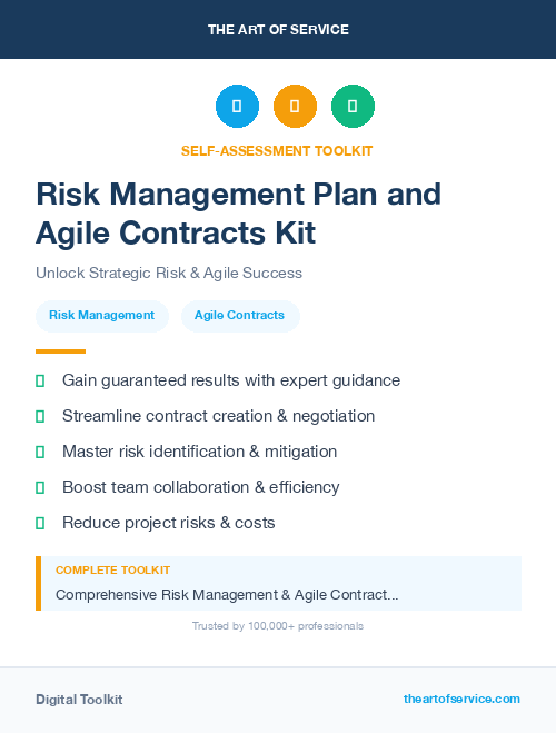 Risk Management Plan and Agile Contracts Kit