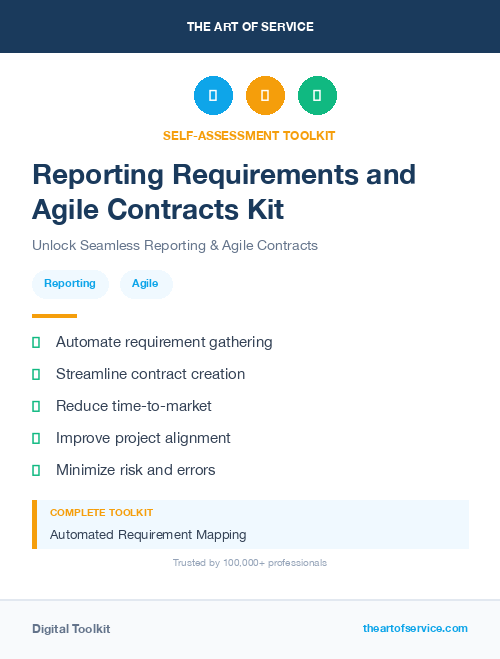 Reporting Requirements and Agile Contracts Kit