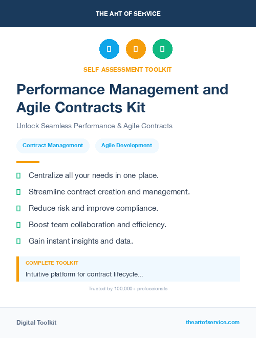 Performance Management and Agile Contracts Kit