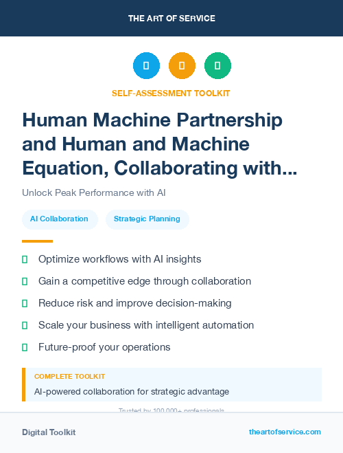 Human Machine Partnership and Human and Machine Equation, Collaborating with AI for Success Kit
