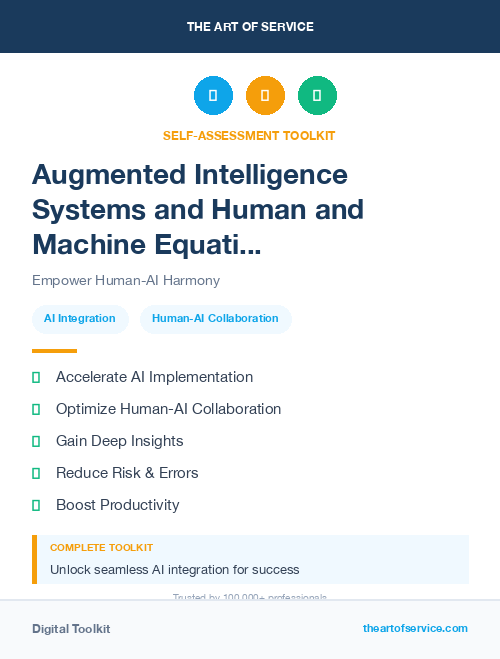 Augmented Intelligence Systems and Human and Machine Equation, Collaborating with AI for Success Kit
