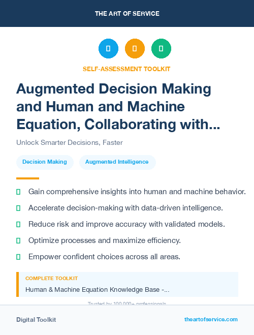 Augmented Decision Making and Human and Machine Equation, Collaborating with AI for Success Kit