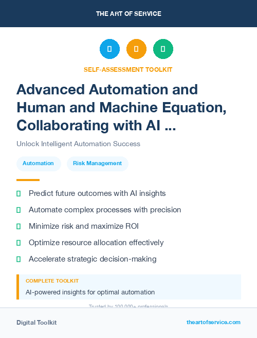 Advanced Automation and Human and Machine Equation, Collaborating with AI for Success Kit