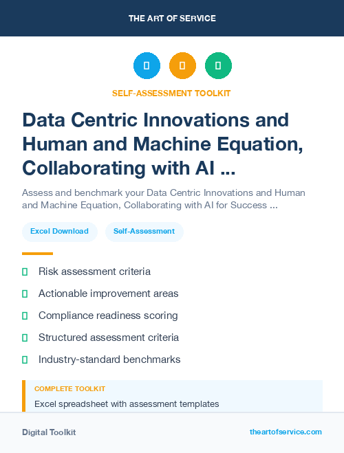 Data Centric Innovations and Human and Machine Equation, Collaborating with AI for Success Kit