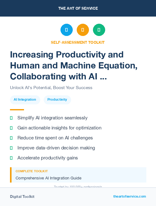 Increasing Productivity and Human and Machine Equation, Collaborating with AI for Success Kit