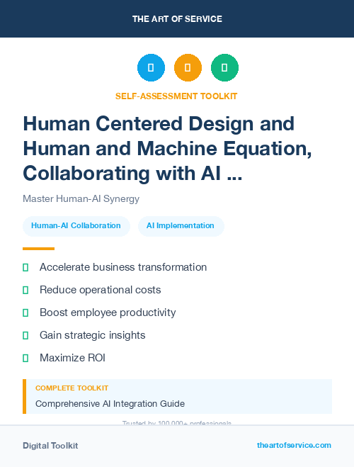 Human Centered Design and Human and Machine Equation, Collaborating with AI for Success Kit