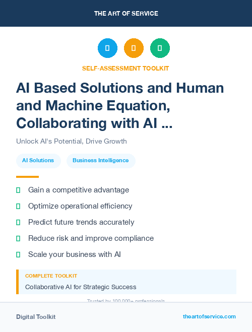 AI Based Solutions and Human and Machine Equation, Collaborating with AI for Success Kit