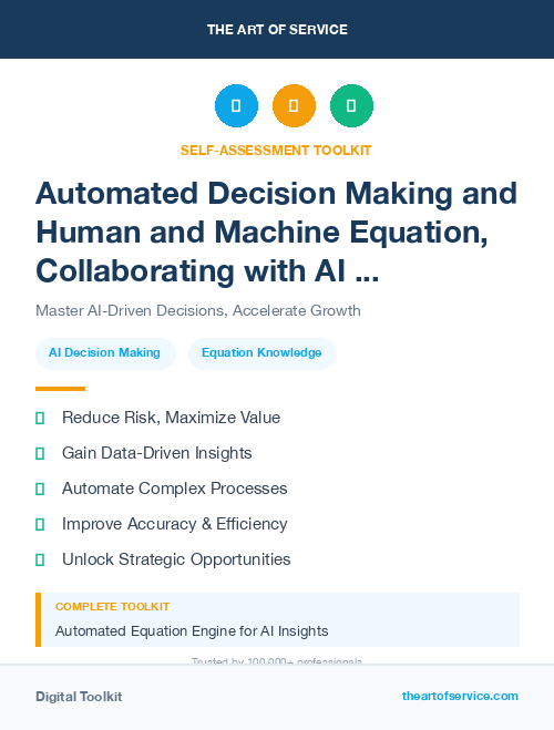 Automated Decision Making and Human and Machine Equation, Collaborating with AI for Success Kit