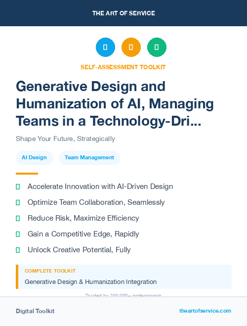 Generative Design and Humanization of AI, Managing Teams in a Technology-Driven Future Kit
