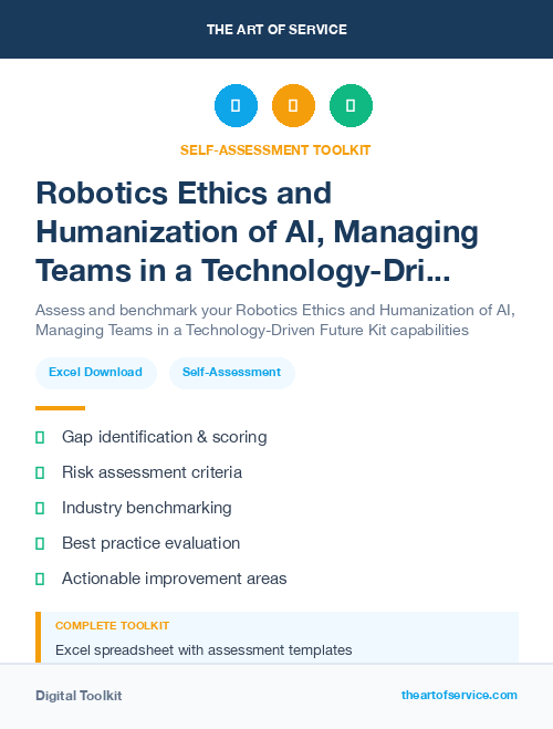 Robotics Ethics and Humanization of AI, Managing Teams in a Technology-Driven Future Kit