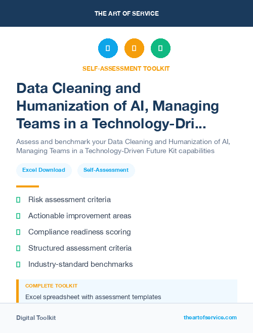 Data Cleaning and Humanization of AI, Managing Teams in a Technology-Driven Future Kit